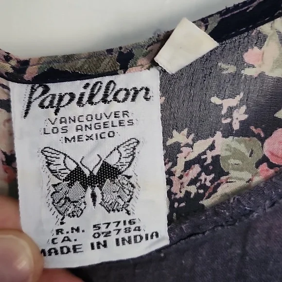 Papillon floral crinkle dress vintage from the 90s - Picture 4 of 14